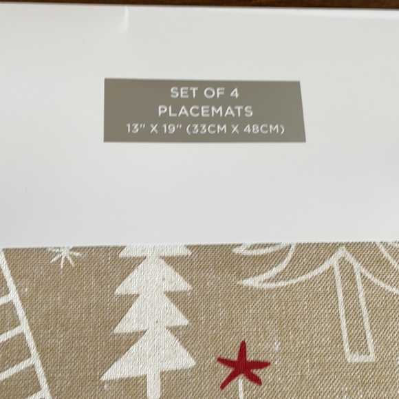Christmas Table Placemats Set Of 4 Cotton - Picture 3 of 5
